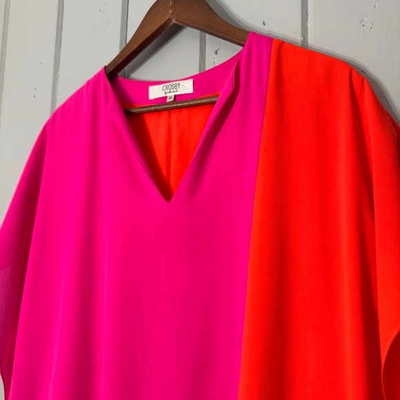 CROSBY by Mollie Burch Renee Shift Dress pink and Orange colorblock size XS - Picture 4 of 14